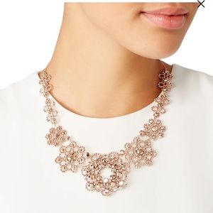 Kate Spade Rose Gold Crystal Lace Necklace